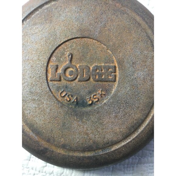 Lodge Cast Iron Skillet USA 3SK *Vintage Frying Pan*6 inches*Double Pour Spout - Picture 2 of 5